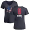 Women's Yogi Berra Name and Number Banner Wave V-Neck T-Shirt - Navy