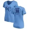 Women's Yordano Ventura RBI Slim Fit V-Neck T-Shirt - Light Blue