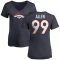 Women's Zach Allen Name & Number Slim Fit T-Shirt - Navy