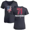 Women's Zach Muckenhirn Name and Number Banner Wave V-Neck T-Shirt - Navy