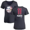 Women's Zach Parise Name and Number Banner Wave V-Neck T-Shirt - Navy