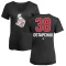 Women's Zack Ostapchuk Name and Number Banner Wave V-Neck T-Shirt - Black