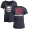 Women's Zemgus Girgensons Name and Number Banner Wave V-Neck T-Shirt - Navy