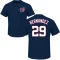 Yadiel Hernandez Name & Number T-Shirt - Navy