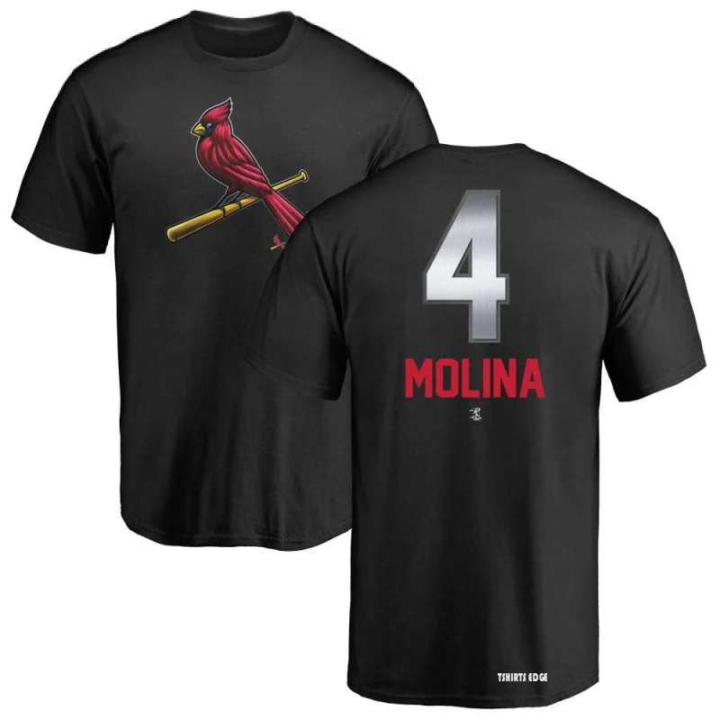 Yadier Molina Midnight Mascot T-Shirt - Black - Tshirtsedge
