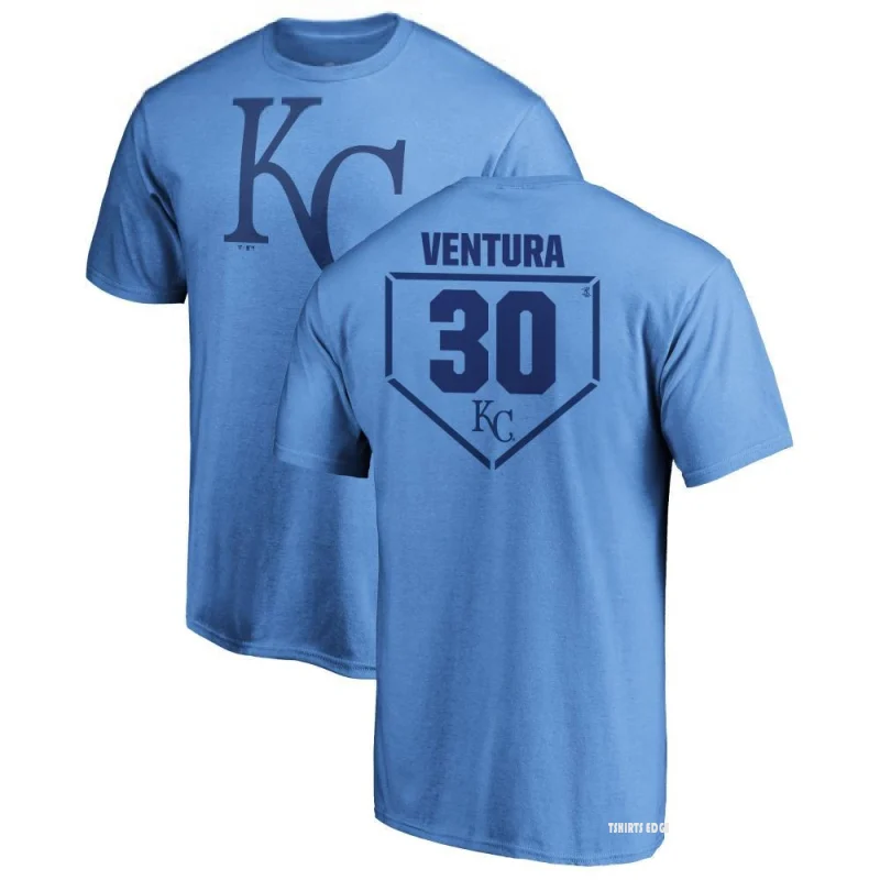 Yordano Ventura Name & Number T-Shirt - Royal - Tshirtsedge