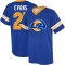 Zach Evans Name & Number Game Day V-Neck T-Shirt - Royal