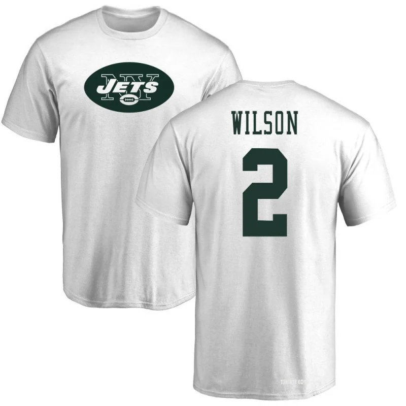 Zach Wilson Name & Number Game Day V-Neck T-Shirt - Green - Tshirtsedge