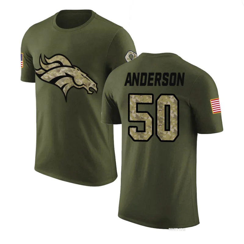 Zaire Anderson Legend Salute to Service T-Shirt - Olive - Tshirtsedge